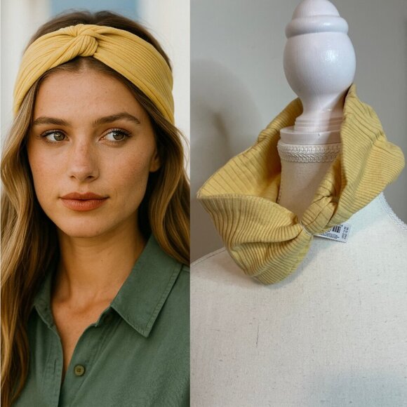 NWT Aerie Yellow Twist Headband - Picture 1 of 5